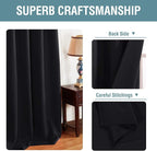 H.VERSAILTEX 100% Blackout Bedroom Curtains Drapes 63 Inch Length Thermal - Image 3