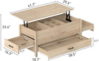Bonzy Home Lift Top Coffee Table, Wooden Center Table - Image 2
