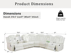 A Ainehome Power Furniture Reclining Sectional Sofa Set, Living Room Power - Image 2