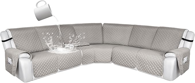 HDCAXKJ 100% Waterproof Reclining Sectional Couch Covers L Shape Recliner Sofa by HDCAXKJ