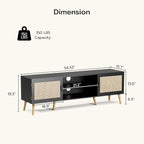 ZttRiee TV Stand for TVs up to 65'', Entertainment Center - Image 2