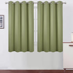 Sage Green Thermal Blackout Curtains/52 x 54 Inch/Set of 2 Panels Room by Lemomo