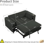 Auvsoce 66.4" Loveseat Sofa, Modern Couches - Image 2