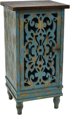 eHemco Distressed Blue Accent End Table - Image 3