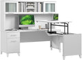 Bush Home 72-Inch L-Shaped Sit to Stand Desk by BushHome