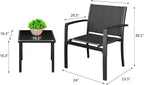 Homall 3 Pieces Patio Furniture Set Outdoor Patio Conversation Textilene Bistro - Image 7