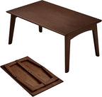 JIKUGO Bamboo Folding Coffee Table No Assembly Required Japanese Floor Table - Image 6