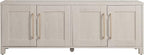 Henn&Hart Rectangular TV Stand for TV's up to 80" in Alder White, TV Stands for - Image 3