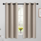 Yakamok Room Darkening Curtains 42x63 inch Length Natural-Living Room | 2 panels by Yakamok