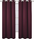 Burgundy Red Thermal Blackout Curtains/38 x 84 Inch/Set of 2 Panels Room - Image 2