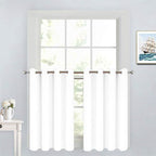 Yakamok Pure White Room Darkening Window Curtains 52x36 Inch by Yakamok