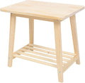 KESYOO Nordic Style Small Sofa Corner Table Solid Wood Bedside Shelf Minimalist by KESYOO