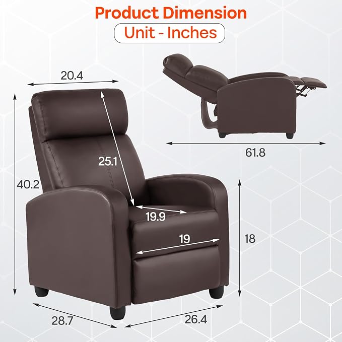 FDW Recliner Chair Massage Chair Reading Chair Reclining Sofa Home Theater - Image 3