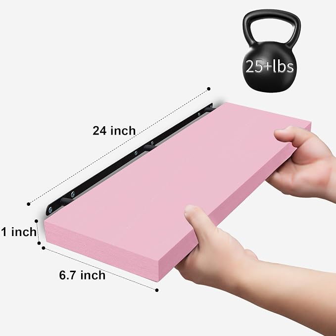 SAUMONIERES 24 Inch Floating Wall Shelves - Image 3