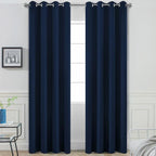 Yakamok Room Darkening Curtains 52x84 inch Length Navy Blue-Living Room | 2 by Yakamok