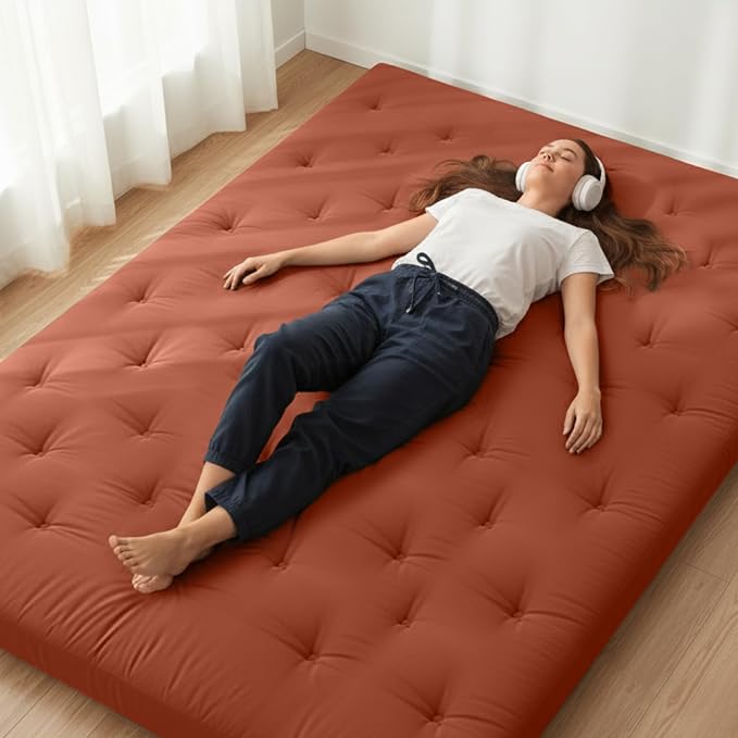 ZonLi Japanese Floor Futon Mattress Queen Size 80"x 60", 100% Cotton Cover by Zonli