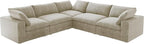 JACH V-Shaped Sectional Couch, Deep 5-Seats Convertible Sectional Sofa - Image 7