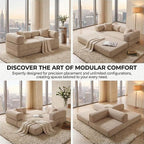 78" 4-in-1 Convertible Sofa Bed, Boneless Corduroy Sleeper Couch - Image 3