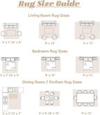 Area Rug 6x9 Washable Rug, Vintage Boho Medallion Rugs Non-Slip Soft Low Pile - Image 8