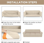 HunnmingRe Sofa Covers for 3 Cushion Couch Stretch Sofa and Loveseat Covers Set - Image 4