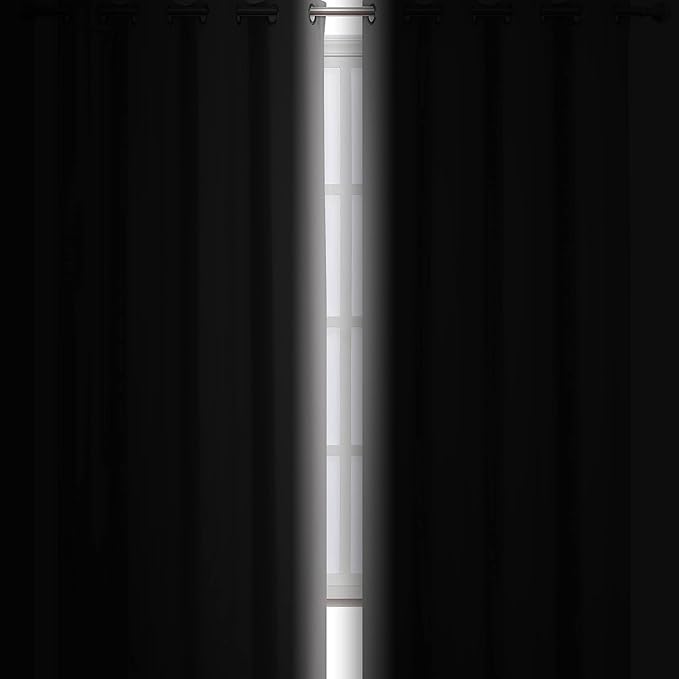 Light Grey Blackout Curtains 52 x 54 Inch Length/Set of 2 Curtain - Image 3