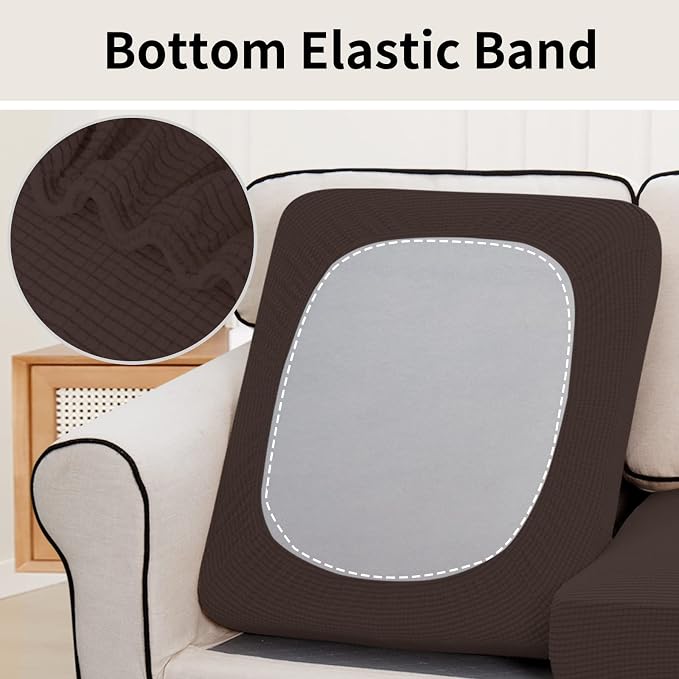 Easy-Going Stretch 2 Pieces Loveseat Couch Cushion Cover - Image 4