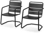 MELLCOM Patio Chairs Set of 2, Small Patio Furniture Set by MELLCOM