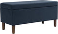 HomePop Malmo Decorative Storage Bench -Blue Velvet by HomePop