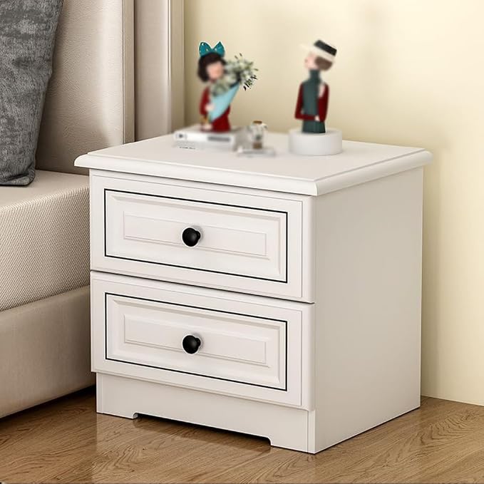 Side Tables Bedroom Light Luxury Solid Wood Bedside Table, Simple Home Storage - Image 3