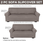 Peryiter 2 Pcs Sofa Covers Couch and Loveseat Covers Set Stretch Sofa Slipcover - Image 2