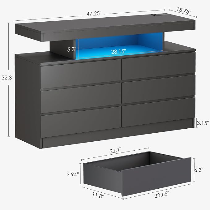 BEWISHOME Black Dresser for Bedroom - Image 2