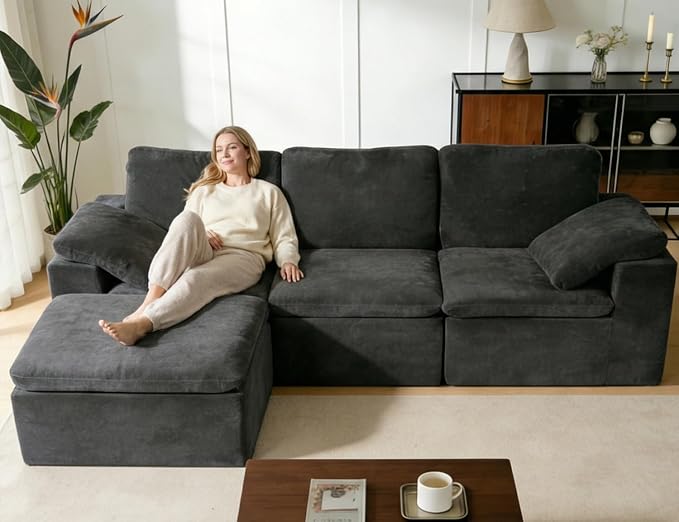 ANONER 108" Sectional Cloud Couches - Image 7