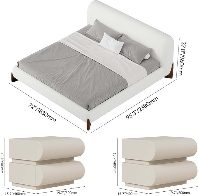 homary Queen Size Upholstered Bed - Image 2