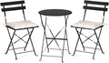 VINGLI Outdoor Folding Bistro Table and Chairs Set of 2, 3-Piece Bistro Set by VINGLI