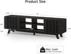 ONBRILL 70-Inch TV Stand for TVs up to 80 Inch, Mid-Century Modern Television - Image 2