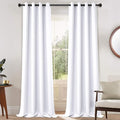 Yakamok Room Darkening Curtains 52x108 inch Length Pure White-Living Room | 2 by Yakamok