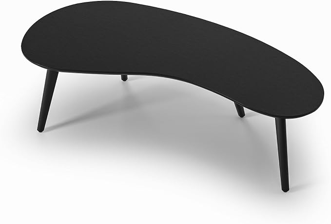 Camaflexi Mid Century Modern Abstract Shaped Coffee Table/Wood/Black Finish - Image 8