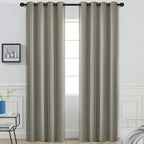 Yakamok Room Darkening Curtains 52x84 inch Length Taupe-Living Room | 2 panels by Yakamok