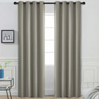 Yakamok Room Darkening Curtains 52x96 inch Length Taupe-Living Room | 2 panels by Yakamok