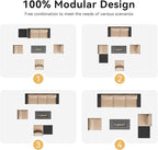 Aoxun Patio Furniture Set with 44'' Fire Pit Table, Widen Armrests Wicker - Image 11