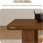 Japanese Solid Wood Low Coffee Table, Extra Thick Tatami Tables - Image 4