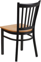 Flash Furniture 2 Pack HERCULES Series Black Vertical Back Metal Restaurant - Image 4
