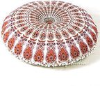 Mandala Floor Pillow Cover Meditation Cushion Seating Throw Hippie Round by EyesofIndia