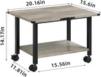 Lerliuo Under Desk Printer Stand, 2-Tier Industrial Mobile Printer Table - Image 2