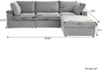 JACH L-Shaped Cloud Sectional Sofa - Image 2