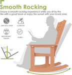 GREENVINES Outdoor Rocking Chairs | Set of 2 | Porch Rocker | HDPE Plastic | - Image 4