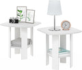 Furinno Simple Design Side Table Set of 2, 2-Tier Modern End Table by Furinno-FitsYourSpaceFitsYourBudget