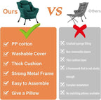 Lazy Chair for Living Room, Large Dark Green Accent Chair - Image 6