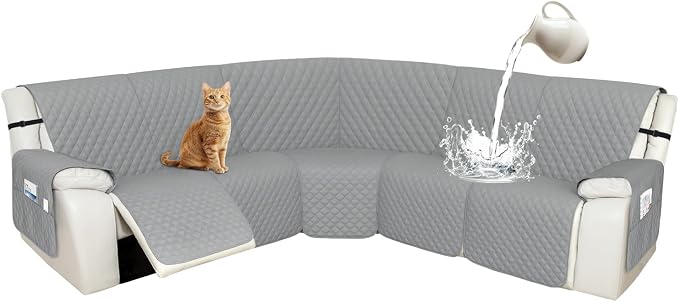 Arfntevss Recliner Sectional Couch Covers 1OO% Waterproof L Shape Sofa Cover by Arfntevss