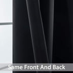 Yakamok Room Darkening Curtains 42x72 inch Length Black-Living Room | 2 panels - Image 5